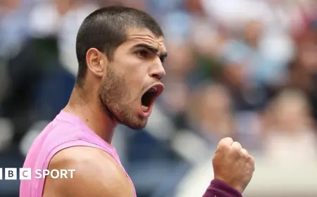 Alcaraz powers past Djokovic to reach US Open final